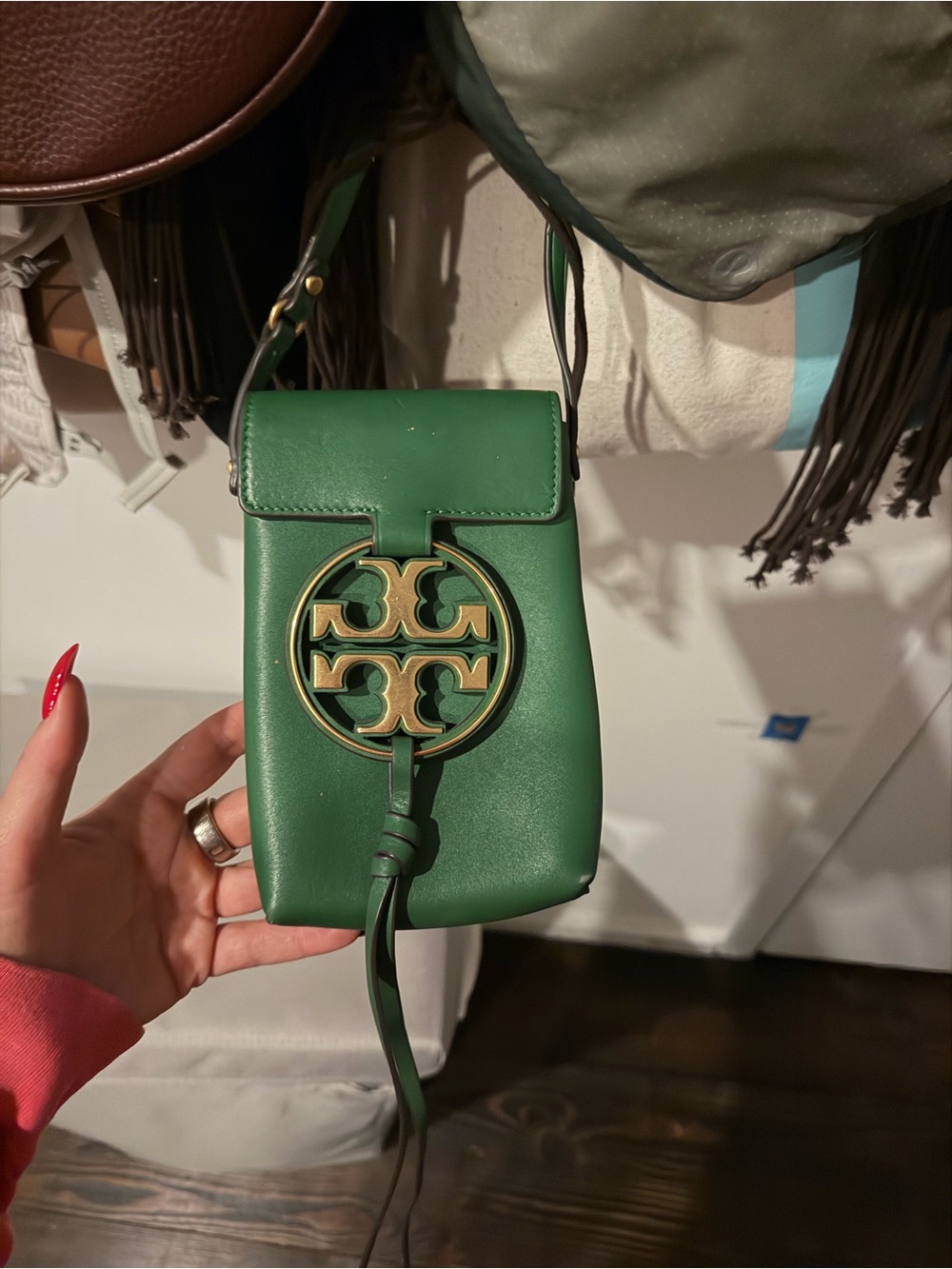 Tory Burch Arugula Nano Miller Logo Phone Crossbody with Gold Hardware